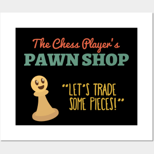 Cute Chess Player Gift Idea | Chessboard | Funny Pawn Shop Posters and Art